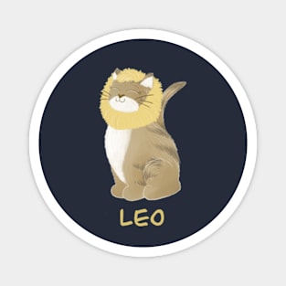 Leo cat zodiac sign Magnet